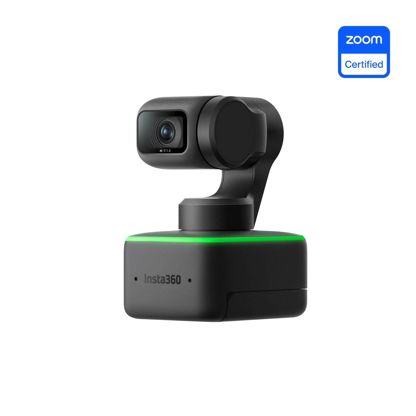 Insta360 Link - PTZ 4K Webcam mit 1/2"-Sensor, KI-Tracking, Gestensteuerung, HDR, Mikrofonen mit Rauschunterdrückung, Spezialmodi, für Laptop, Videokamera für Videokonferenzen, Live-Streaming