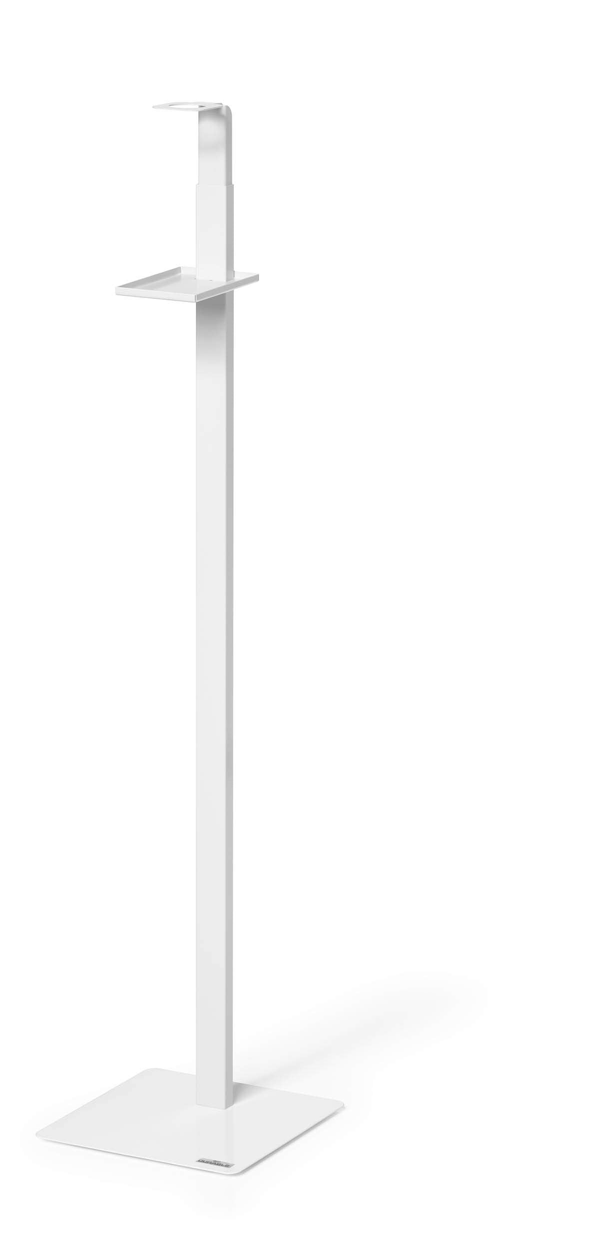 Durable Desinfektionssäule mit Flaschenhalterung, flexible Anpassung an Flaschengrößen bis 1000 ml, weiß, 589702