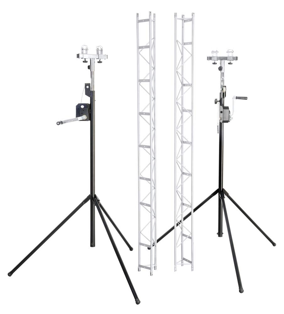 IBIZA SLB03W-LIGHT SHOW STAND LICHT STATIV TRAVERSE MIT TRAVERSE LICHTBRÜCKE MIT KURBEL DJ STÄNDER MOBILES TRUSS SYSTEM PARTY DISCO CLUB MUSIK EVENT BÜHNE EFFEKT LED LICHTTTECHNIK