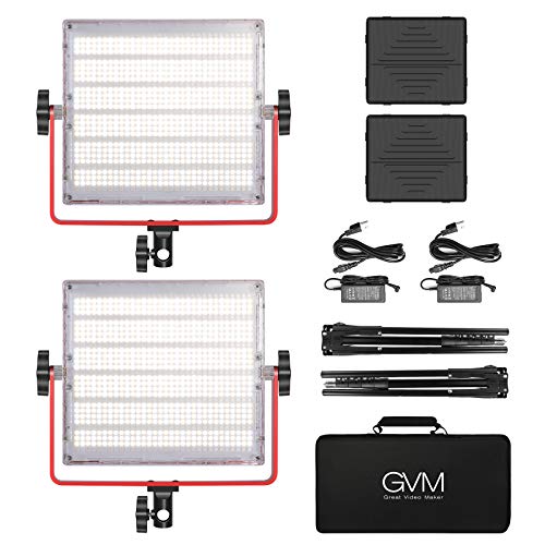 GVM 1200D RGB LED Videoleuchte mit Softbox, APP-Steuerung 3200K–5600K LED Videobeleuchtung, 360° Vol