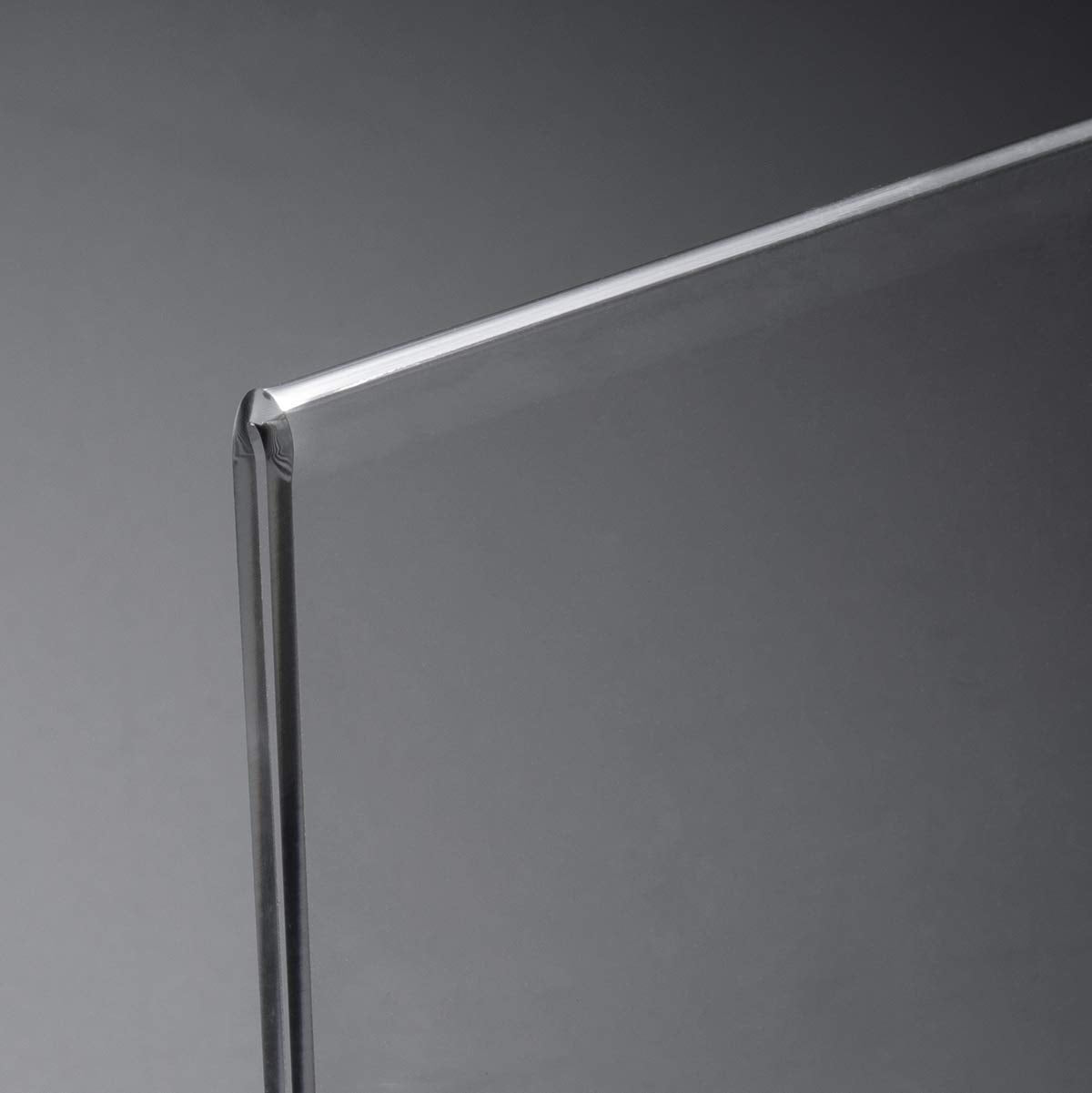 HIIMIEI A5 Tischaufsteller Schräg, 6 Stück Werbeaufsteller / L- Ständer Ideal für Cafés, Restaurants, Ausstellungen, Büros,Werbeaktionen,Dokumente- Glasklar Acryl