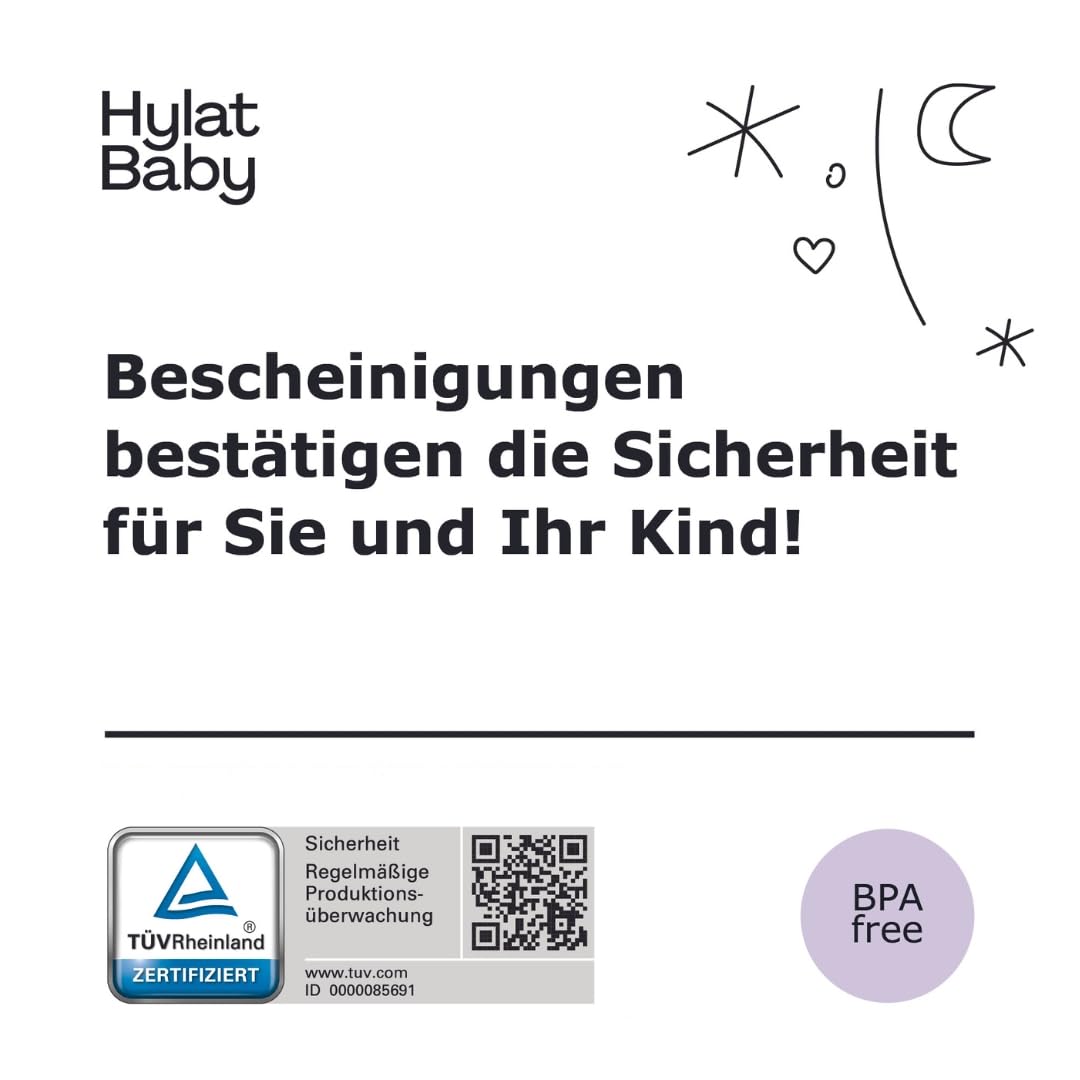 Hylat Baby Set: Baby Badewanne mit Gestell, Badesitz und Abfluss - TÜV Rheinland zertifiziert - ideale Lösung für die tolle Badeerlebnisse - Lite-Kollektion - Farbe: Rosa, Motiv: Hug Me