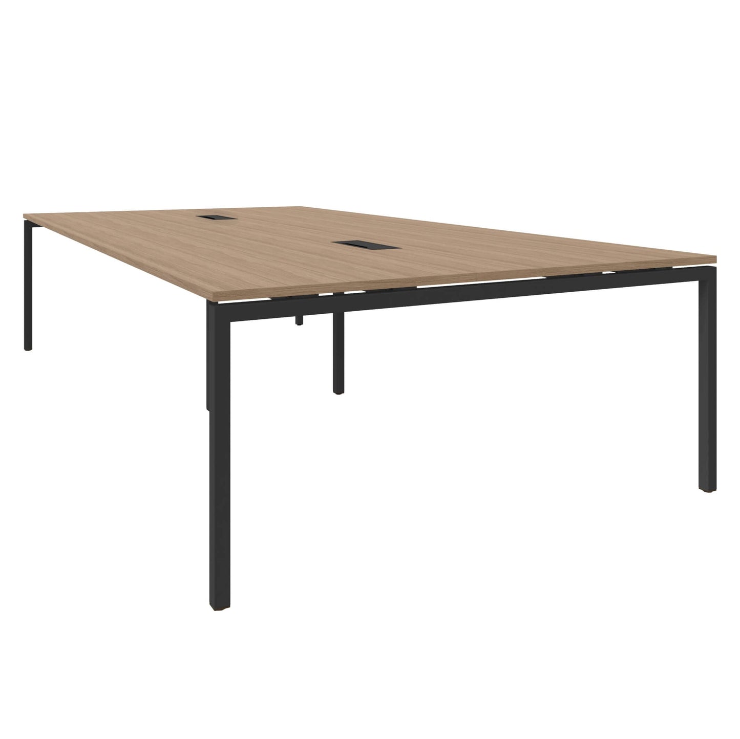 Weber Büroleben GmbH NOVA Konferenztisch 320x164cm Eiche mit ELEKTRIFIZIERUNG Besprechungstisch Tisch, Gestellfarbe:Anthrazit