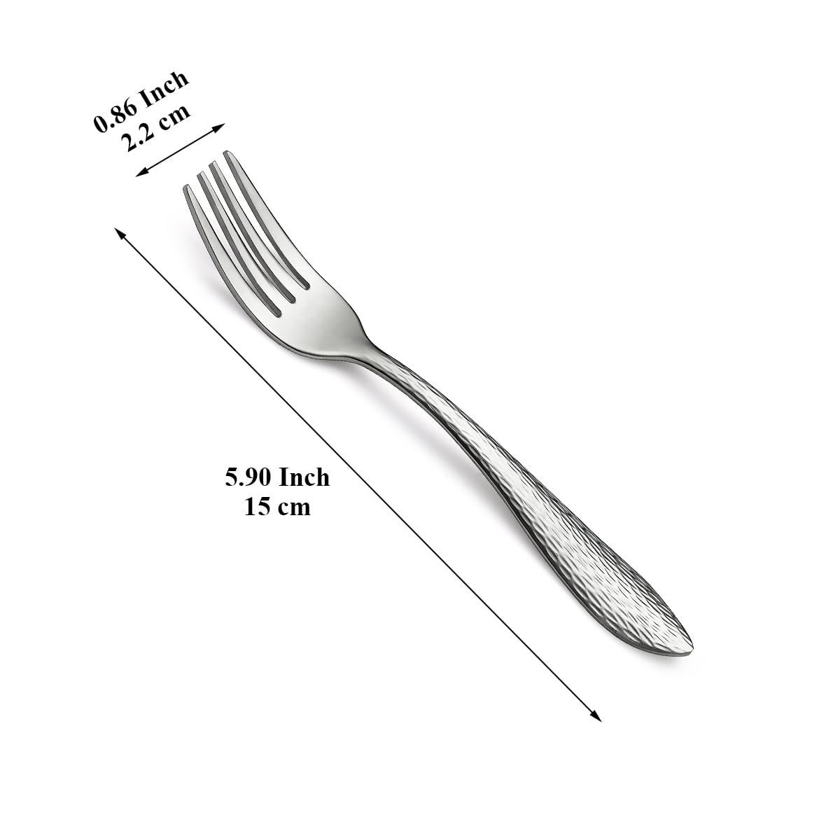 Kyraton Dessertgabeln 12 Stück 14cm, Edelstahl Gebäck Gabeln Set, Obst Gabeln, Mini Kuchen Gabeln, Vorspeise Gabeln für Haus, Hochzeit, Party, Café, spülmaschinenfest