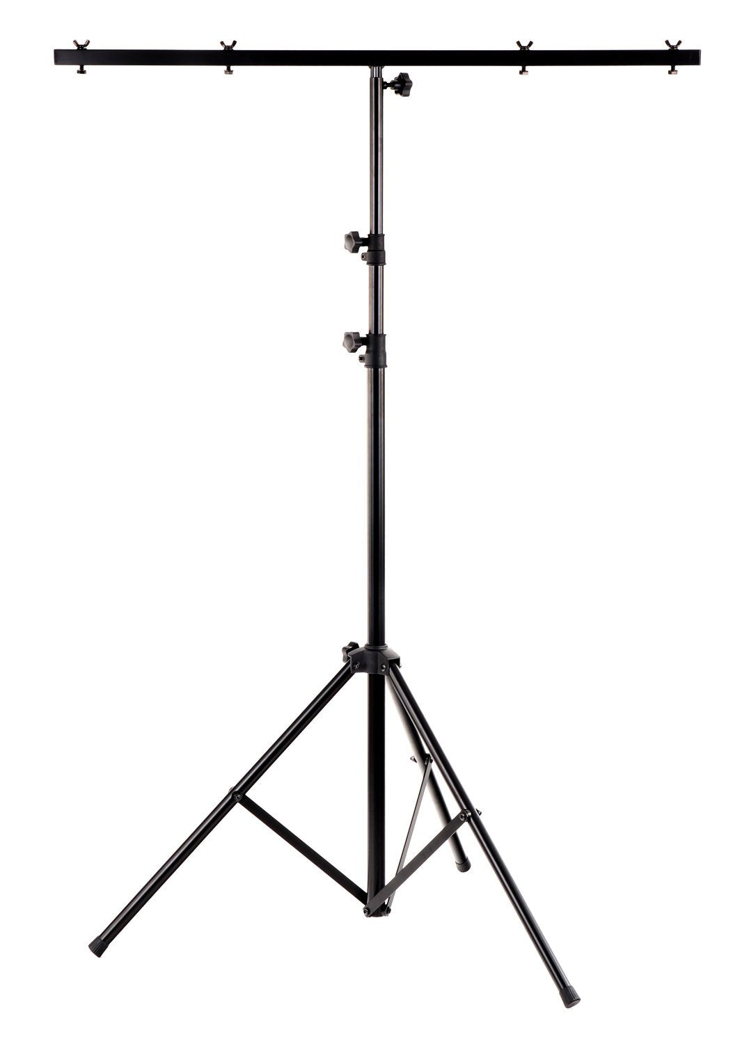 Showlite LS250 Lichtstativ mit Quertraverse (für Bühnen & Konzerbeleuchtung, für bis zu 4 Scheinwerfer, 1,10m-2,50m, max. Traglast: 30 kg) & Adam Hall K3DMXT3 Terminator 3 pol 120 Ohm, 2 Stück