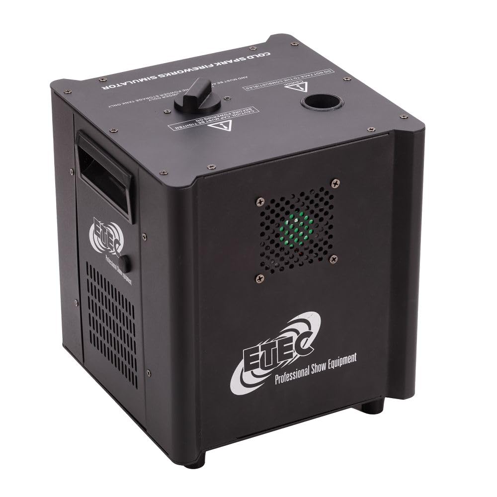 ETEC Professional FX1 SPARK MACHINE Set mit Flightcase und Spark Granulat DMX Indoor Feuerwerk Pyrotechnik Hochzeit DJ Event Effekt Bühne Auftritt Veranstaltung