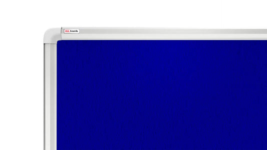 ALLboards Pinnwand Filztafel 200x100cm mit Aluminiumrahmen, Textiltafel Blau