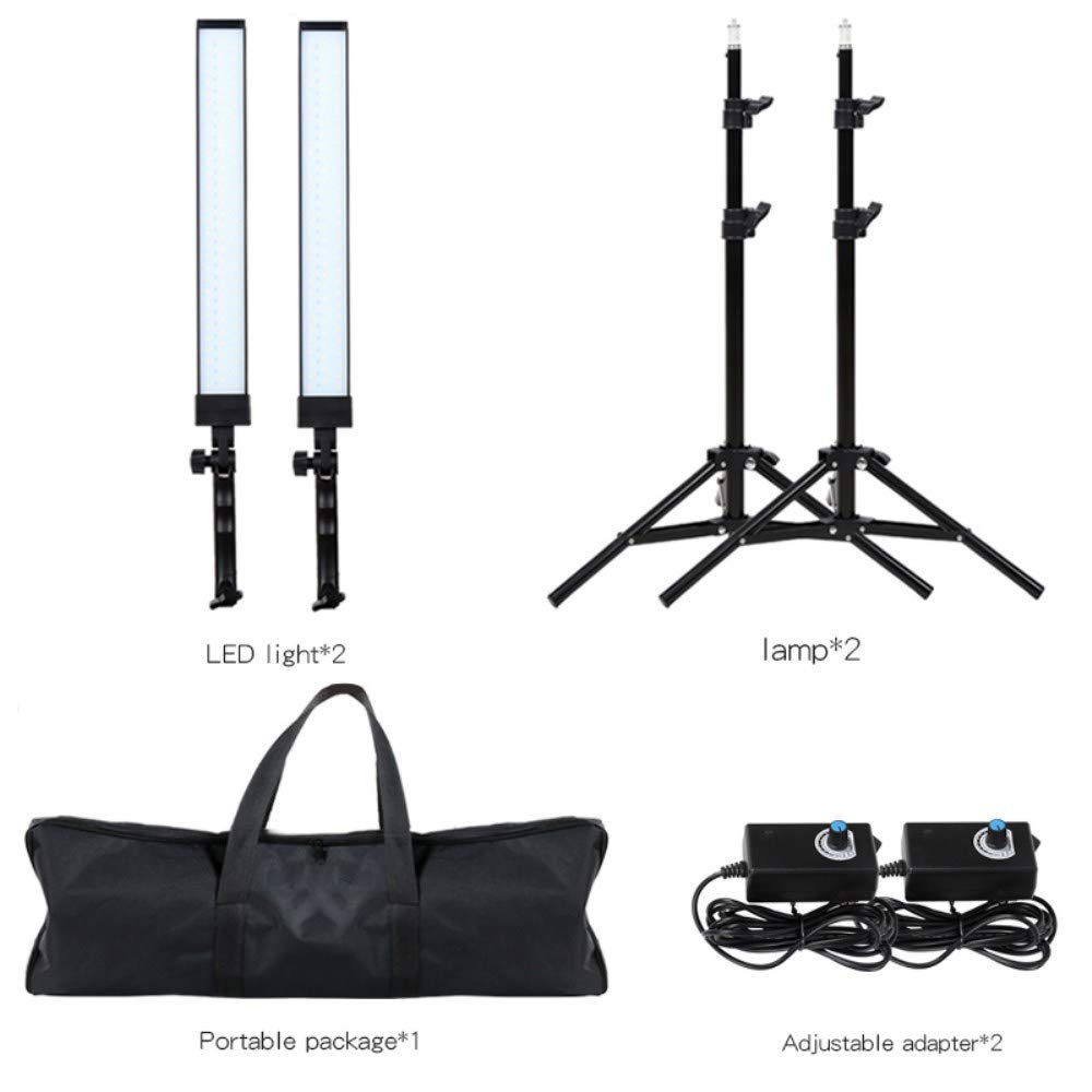 GSKAIWEN LED Leuchte Fotografie Studioleuchte Set Video Fülllicht Dimmbare Leuchte mit Lichtständer, Stative und Tragetasche