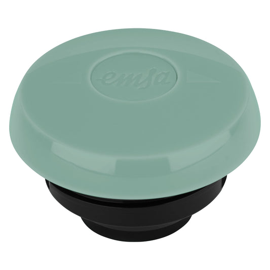 Emsa Samba Isolierkanne F40102 | 1 Liter , Kunststoff | Quick Press Verschluss | 100% dicht | 12h heiß, 24h kalt | Puder Grün