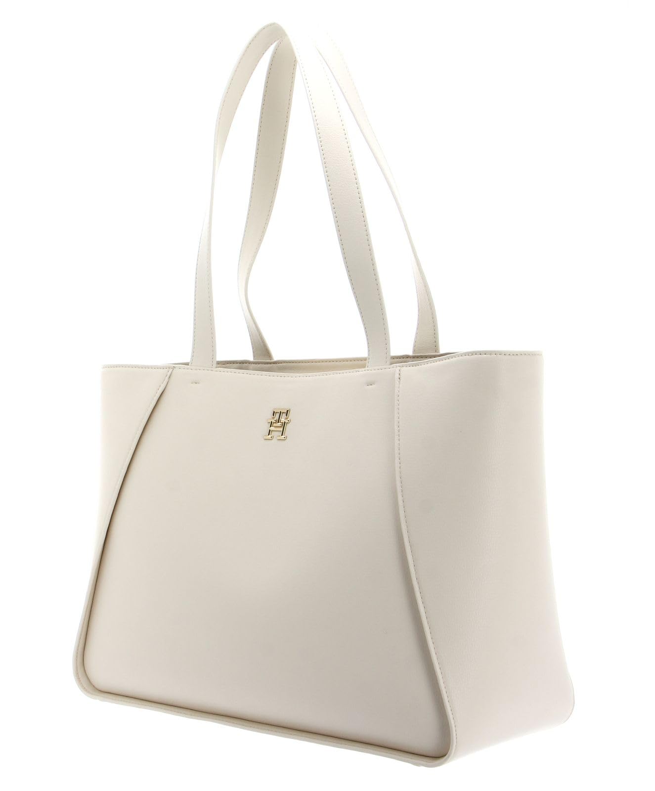 Tommy Hilfiger Damen Tote Bag Tasche TH Casual Tote mit Innentaschen, Beige (Sugarcane), Einheitsgröße