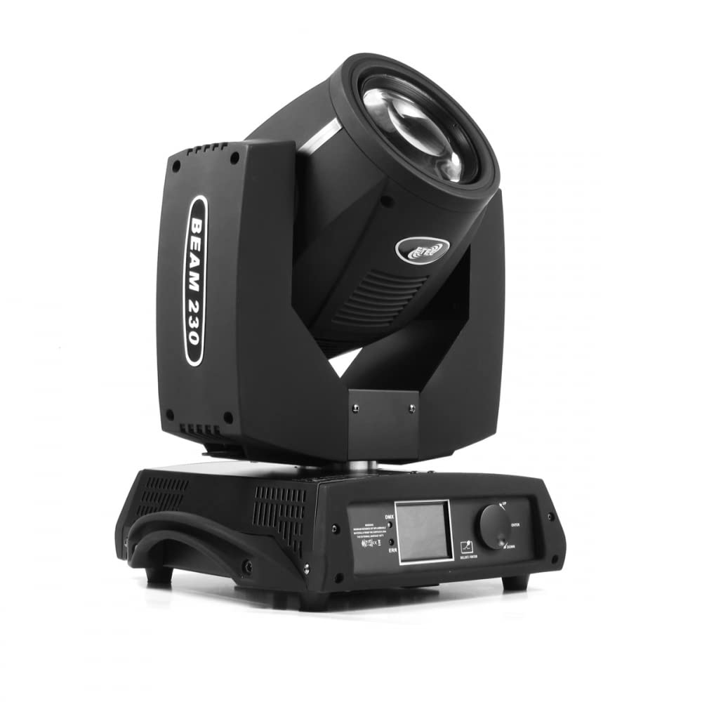 ETEC Professional Pro Beam 230 Hybrid Moving Head Set mit Flightcase 7R Sharpy Spot Wash Fokus Gobo DMX Veranstaltung Bühnenbeleuchtung Licht Party Disco Show DJ Farbmischung