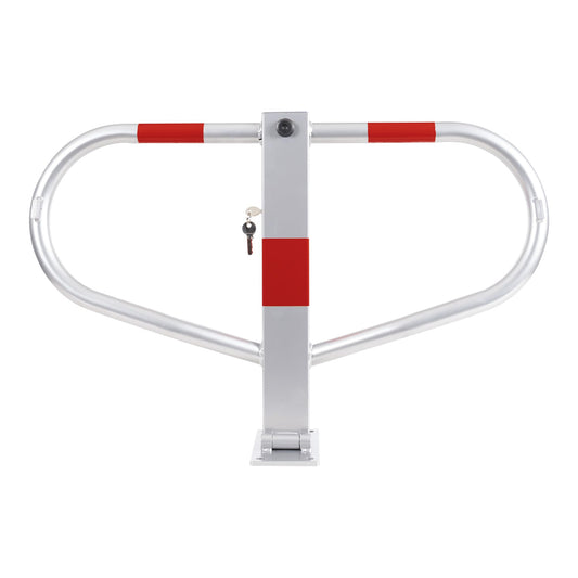 STIER Parkbügel, umlegbar, mit Zylinderschloss, 2 Schlüssel im Lieferumfang, stabiles, verzinktes Stahl-Gestell, einfaches automatisches Verschließen
