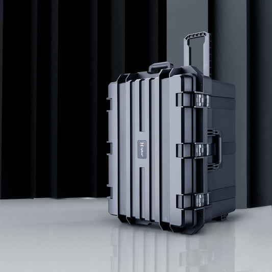 Lykus HC-6540 Großer Wasserdicht Koffer mit Rädern und anpassbarem Schaumstoff, Innengröße 65 x 48 x 38 cm, geeignet für große elektronische Geräte und mehr