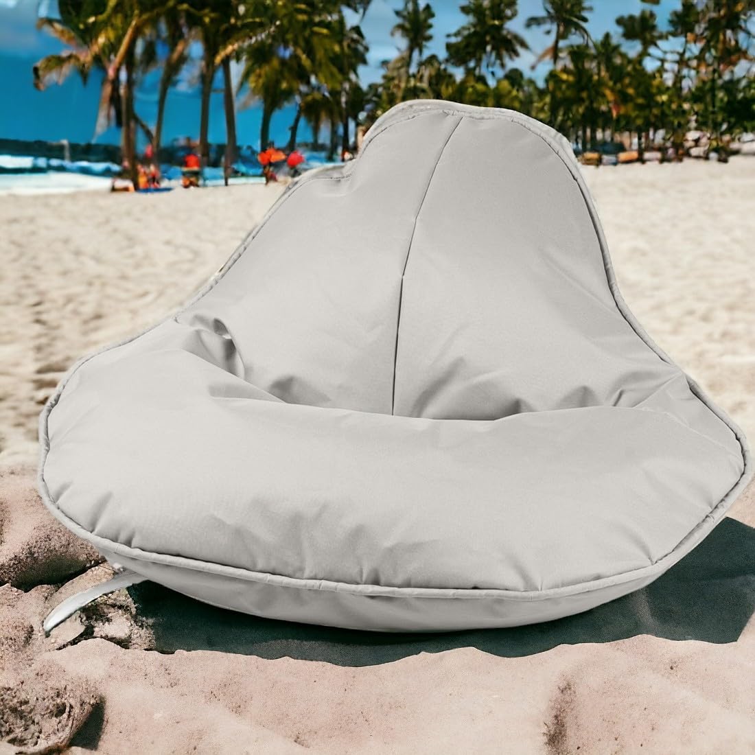 Ecopuf Sitzsack Frog - Outdoor und Indoor Bean-Bag aus Polyester mit Anti-Verlust Reißverschluss