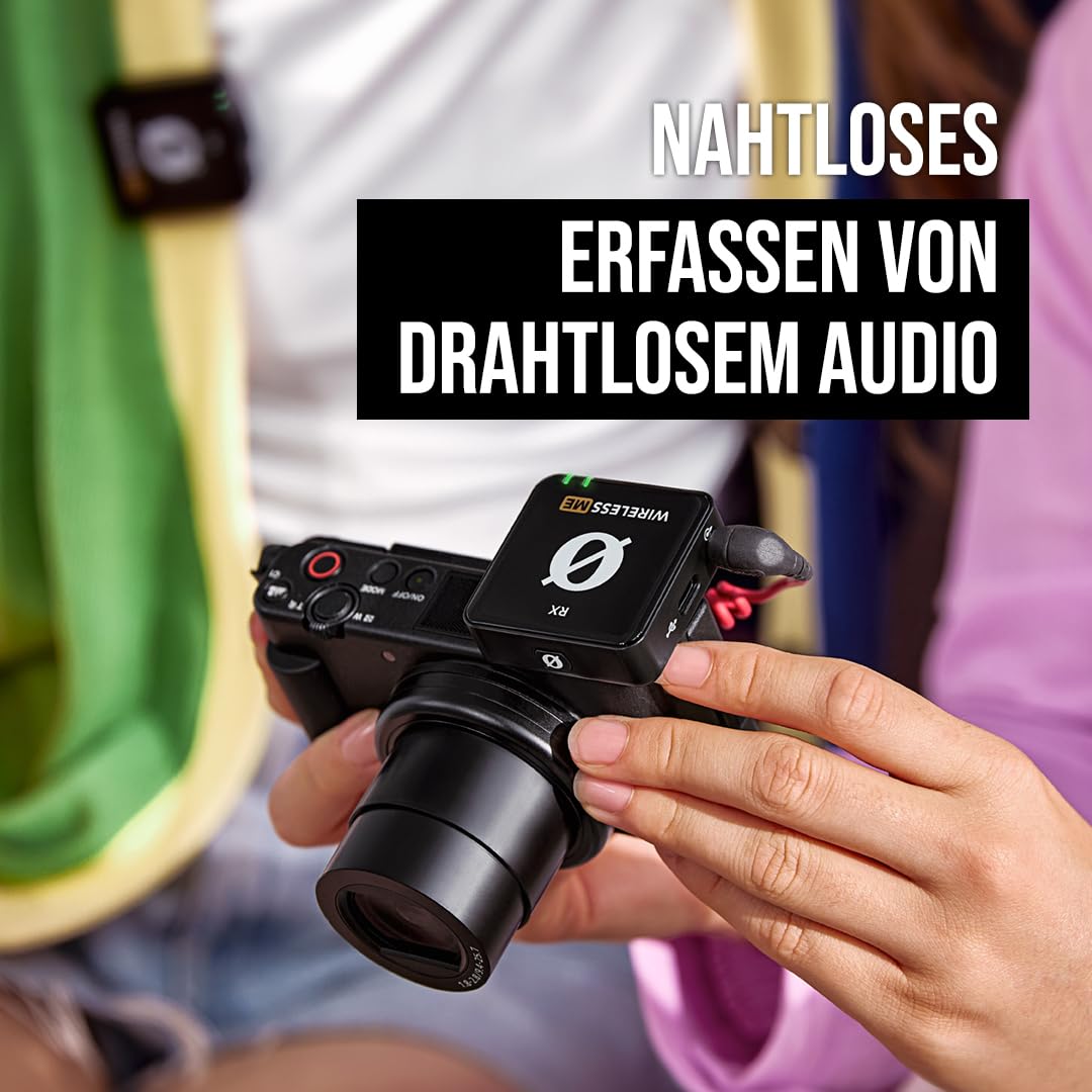 RØDE Wireless ME TX Ultra-kompakter Drahtlos-Mikrofonsystem, GainAssist-Technologie und 100 m Reichweite für Videoaufnahmen, Interviews und Content Creation (schwarz)