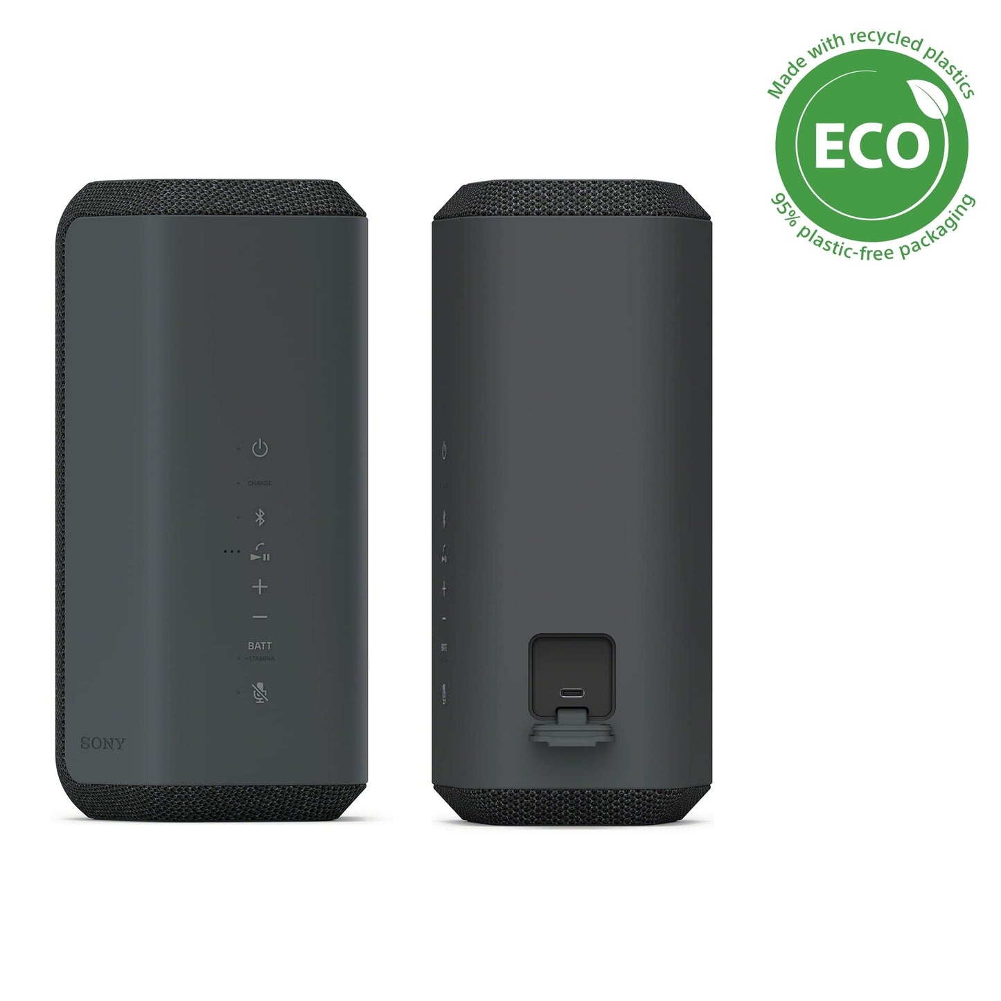 Sony SRS-XE300 - Tragbarer kabelloser Bluetooth-Lautsprecher mit breitem Klangbild - wasserdicht, stoßfest, 24 Stunden Akkulaufzeit und Schnellladung - Schwarz (Generalüberholt)