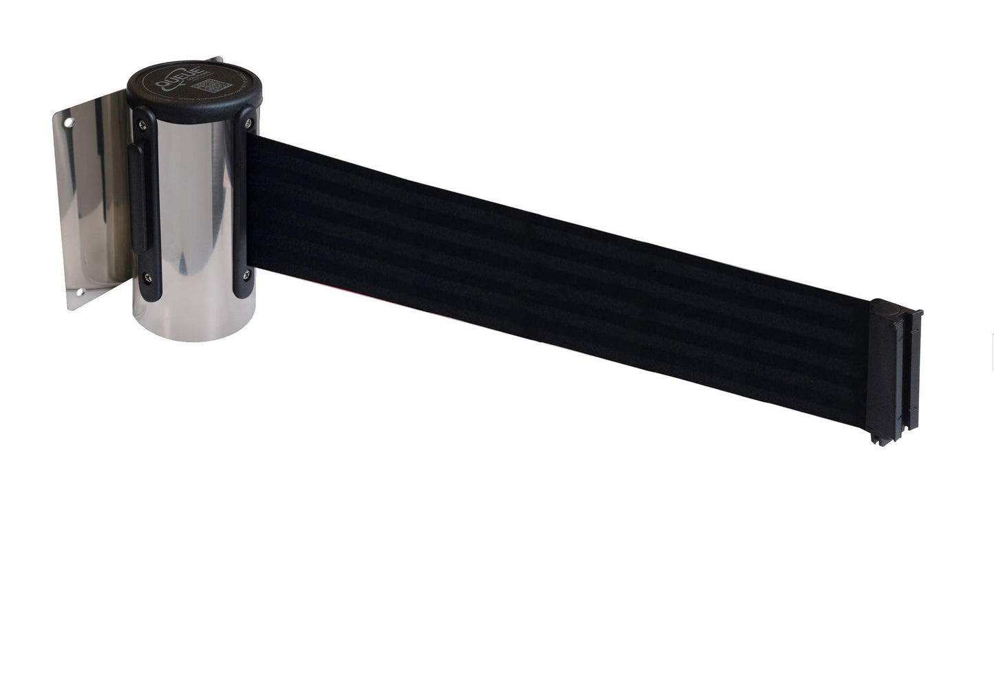 Flexibarrier Wandhalterung inkl. Absperrband (Economy) - 2.3m/4.5m (2.3m, Silber/Schwarz)