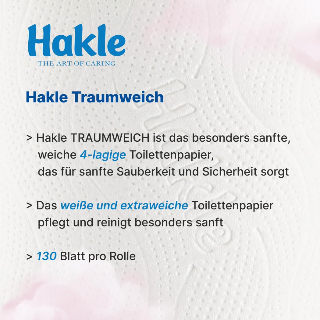 Hakle Traumweich Toilettenpapier – 80 Rollen, Sanfte Reinigung für Wohlbefinden