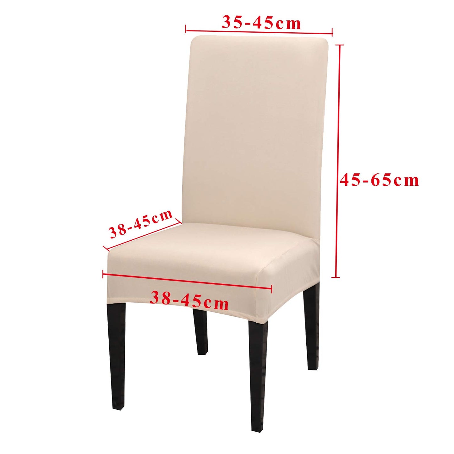 MOLVCE Hussen für Stühle 4er Set Stretch Stuhlhussen Universal Stuhlhusse aus Polyester Stuhlbezug für Esszimmer, Hotel, Bankett, Partys Deko, Hochzeit, Beige