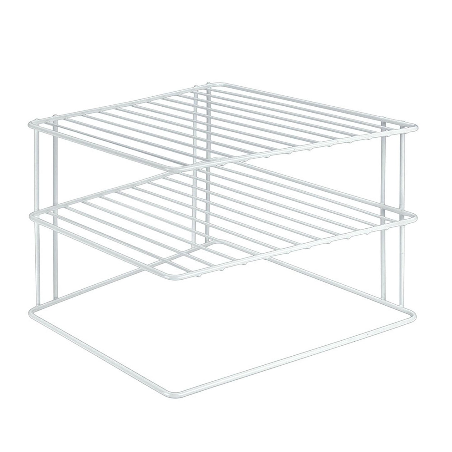 Metaltex 364202095 Silos Eck-Schrankeinsatz, 2-Etagen, 1 - Pack, weiß