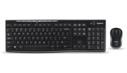 Logitech MK270 Kabelloses Set mit Tastatur und Maus für Windows, 2,4 GHz kabellos, Kompakte Maus, 8 Sondertasten, 2 Jahre Batterielaufzeit, Für PC, Laptop, Deutsches QWERTZ-Layout - Schwarz