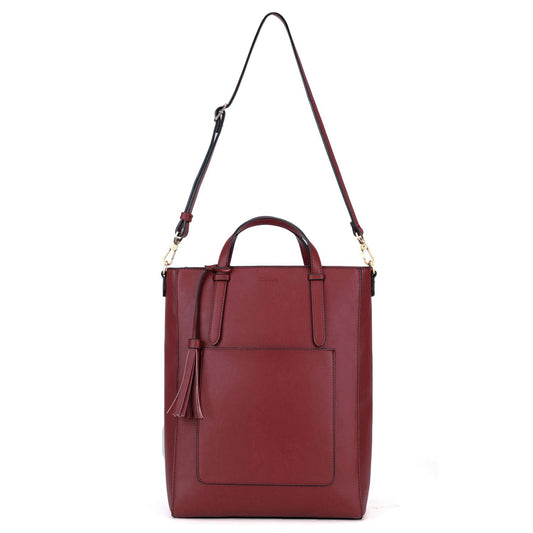 ECOSUSI Rucksack Damen Handtasche Multifunktion 3 In 3 Tote bag Tragetasche für Die Arbeit Reisen, Rot