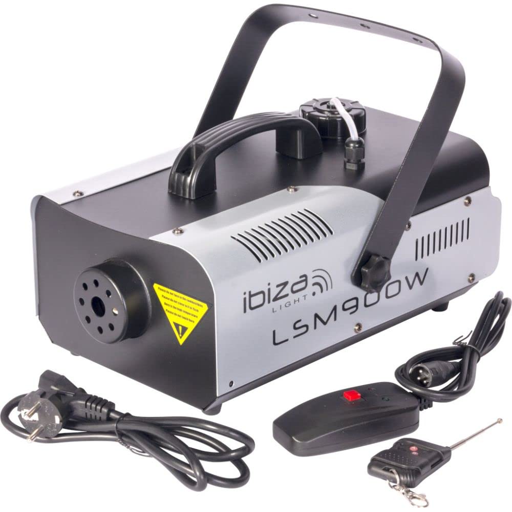 Ibiza - LSM900W - 900W Nebelmaschine mit Fernsteuerung - Schwarz und grau