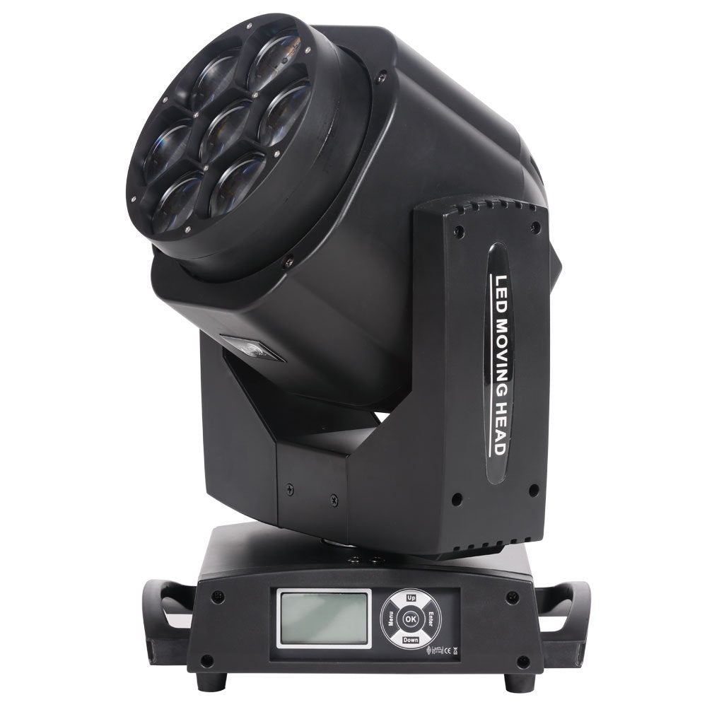 ETEC Professional LED Mini Eye 7 Moving Head 7x15 Watt mit Zoomfunktion Rotation Beam Veranstaltung Bühnenbeleuchtung Licht Party Disco Show DJ Effekt