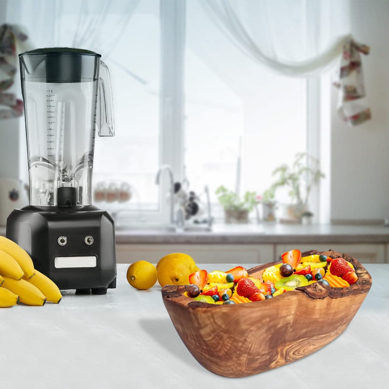 MOHA 24 hochwertige rustikale Snackschalen aus Olivenholz, Dekoschale, Natur Holzschale, Schlüsselablage, Schmuckschale, Olivenholz Schale, Dipschale, Handarbeit Verschiedene Größen. (16-17 cm)