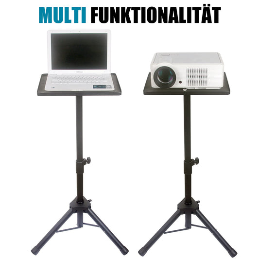 GLEAM Beamer Ständer Multifunktionaler Beamer Stativ Universal Kamera Bodenständer für Laptop Ständer Tragbarer Verstellbare Höhe von 61 cm bis 101 cm mit Platte