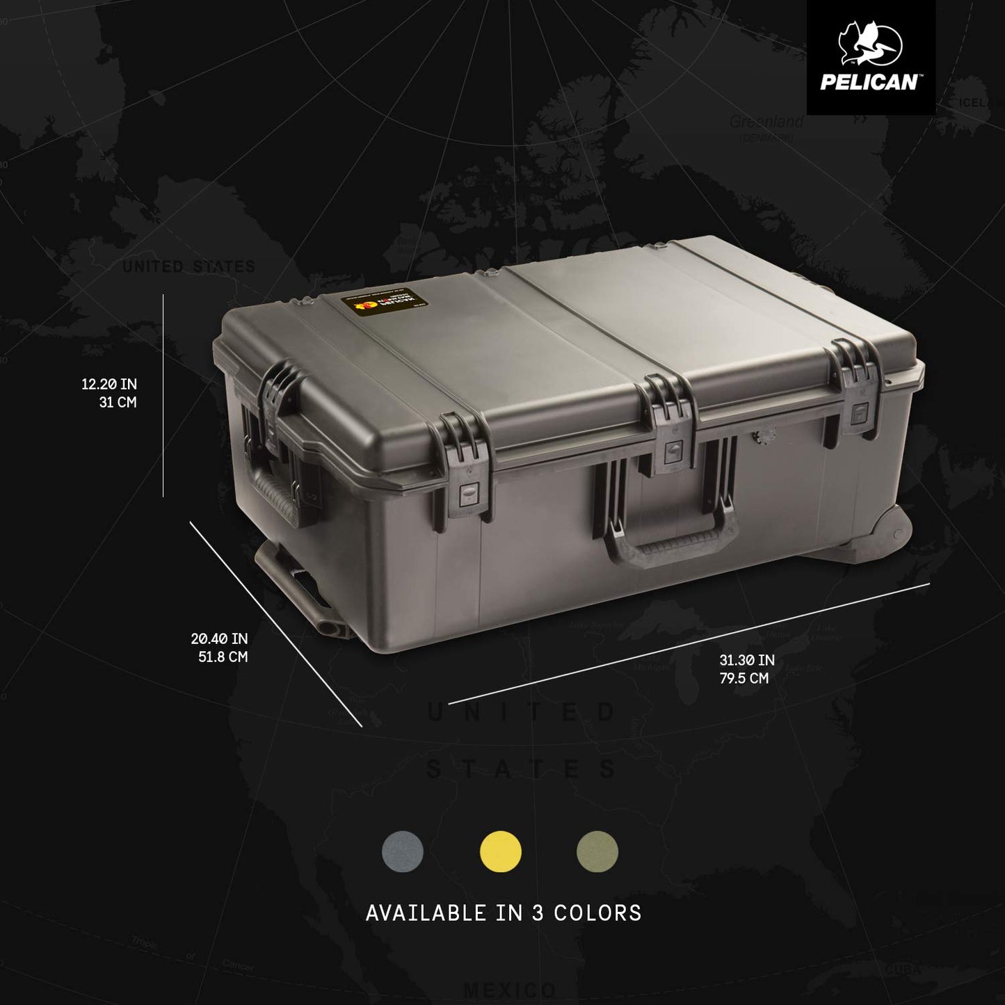 PELI Storm IM2950 Professioneller Transportkoffer für AV Broadcast Ausrüstung, Wasserdicht, 90L Volumen, Mit Schaumstoffeinlage (Anpassbar), Schwarz