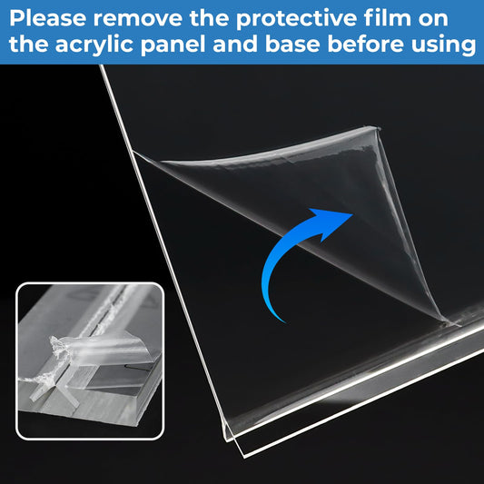 Arrobust Tischaufsteller A5, 3 Stück Preisschilder Aufsteller Tischständer Doppelseitiger Vertikaler Acryl T-Ständer für Fotorahmen, Heim, Büro, Speisekarte, Einzelhandel, Messe (A5-3pack)