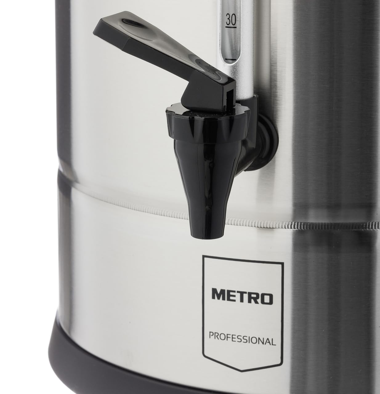 METRO Professional Kaffeemaschine GCM4015, 15 Liter, 100 Tassen, 1650 W, mit Filter, Warmhaltefunktion, Überhitzungsschutz, Füllstandsanzeige, Kühle Außenwand, Deckelverschluss, silber