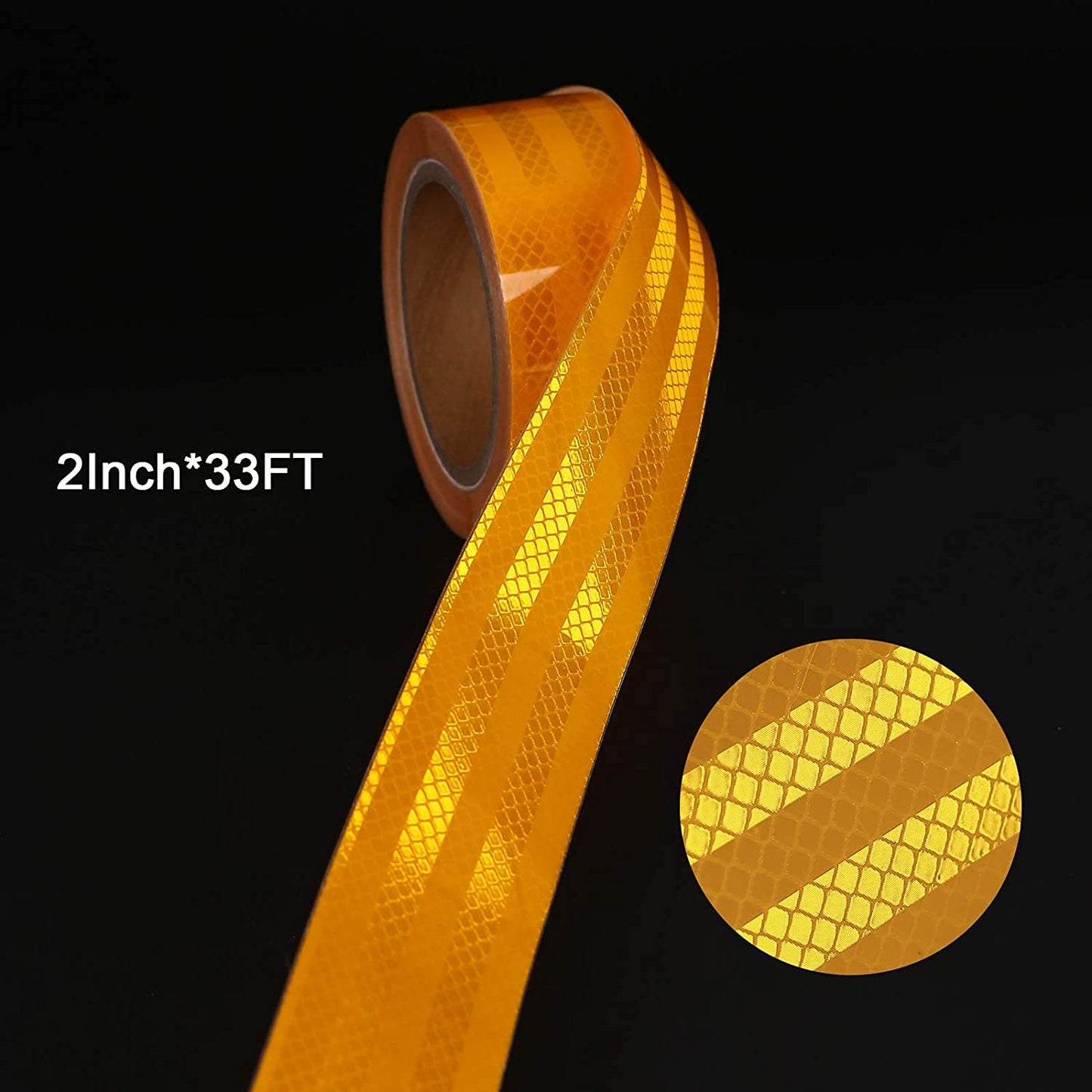 XFXIA Reflektierendes Klebeband Gelb 10m x 5cm Wasserdicht Reflektorband Selbstklebend Warnklebeband Sicherheitsband-Conspicuous Warning Tape für Fahrzeuge,Autos,Anhänger,Boote