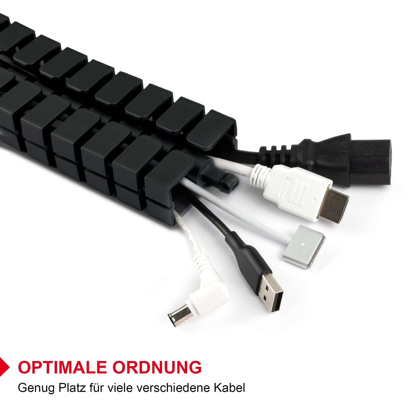 OL Oskar Lehmann Kabelführung eckig Kuba Slim Line Länge: 1260 mm, Kabelschlauch, schwarz