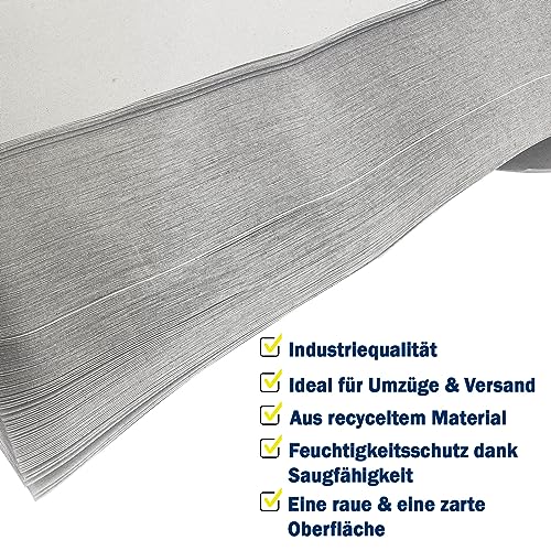 KK Verpackungen® Packseide | 5 kg, 50 x 75 cm Packpapier in Grau | Seidenpapier in 30 g/m² Industriequalität