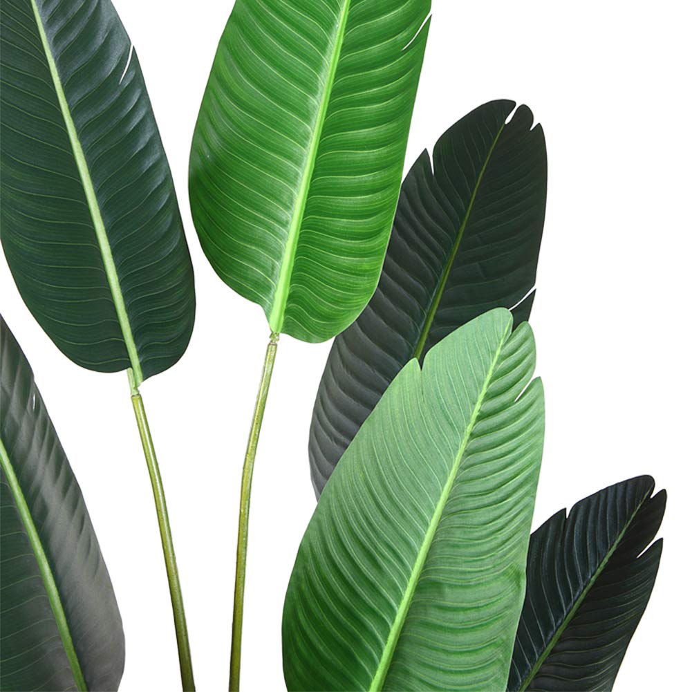 Fopamtri Künstliche Pflanze Künstlicher Paradiesvogel Baum 180 cm Plastik Pflanze Palme im Topf Tropical Hawaii Grün Fake Plant für Schlafzimmer Wohnzimmer Garten Deco (1 Stück)