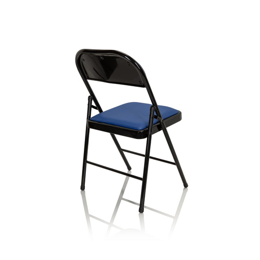 hjh OFFICE TUDELA Klappstuhl Blau – Gepolstert, Kunstleder, bis 130 kg