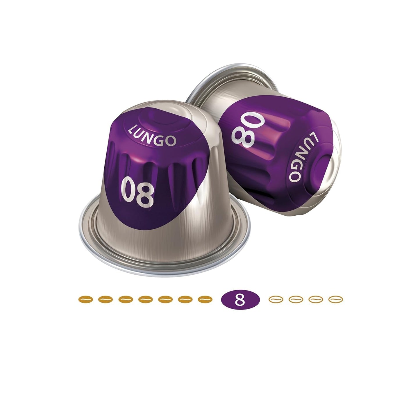 Jacobs Kaffeekapseln Lungo Intenso 8, Nespresso* kompatible Kapseln, Intensität 8/12, Intensive und herzhafte Noten, 200 Stück (5 x 40 Getränke)