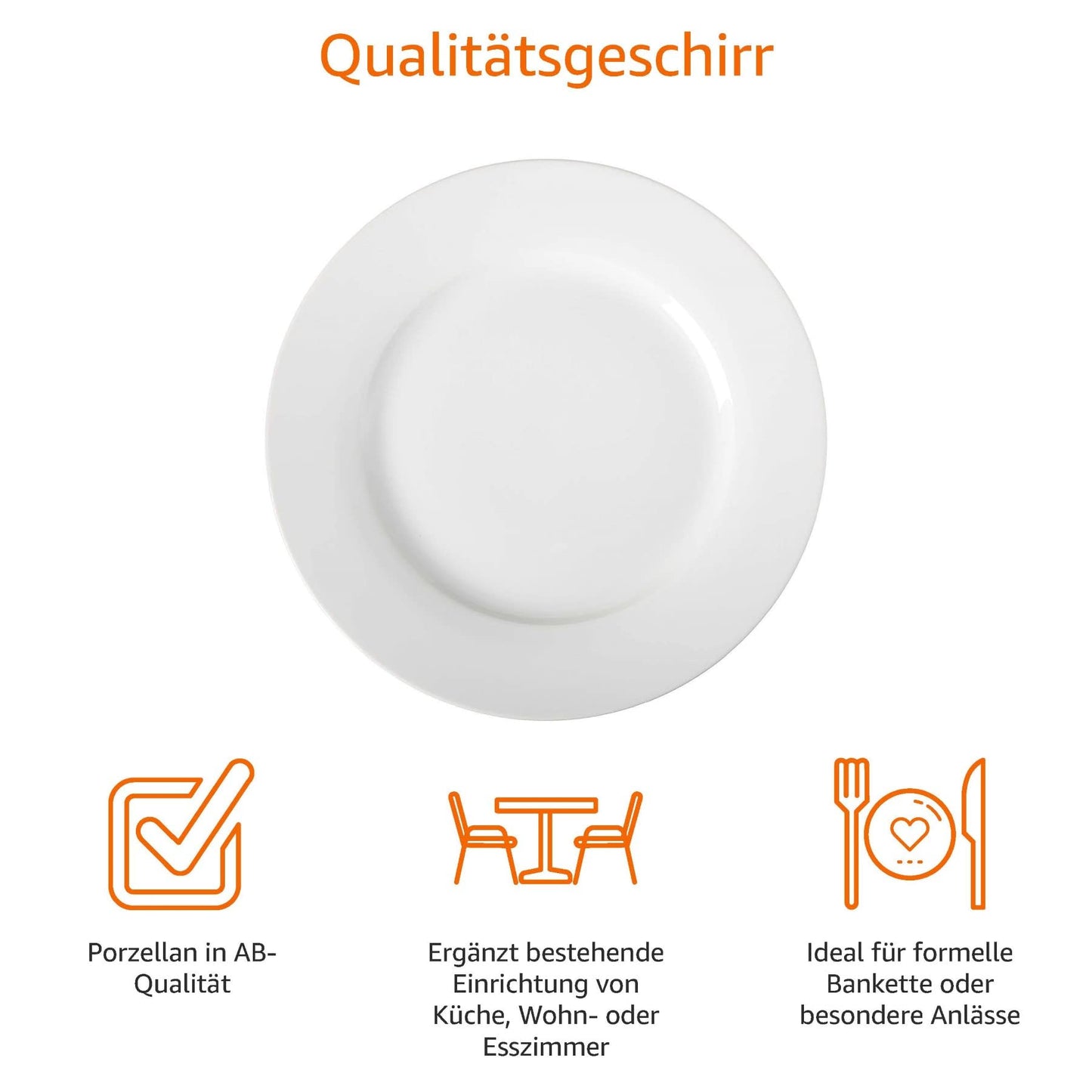 Amazon Basics Essteller-Service, 26.67 cm, 6 Stück