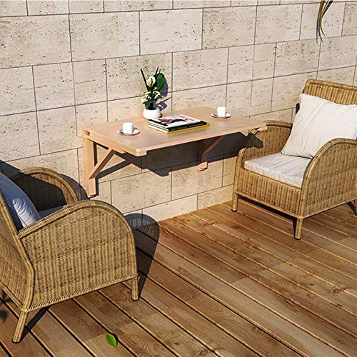 MM MELISEN Klapptisch, Kleiner, Platzsparender Schwimmender Schreibtisch, Zusammenklappbarer Computertisch Aus Massivholz, an der Wand Montierter für Arbeitszimmer, KüChe, WäScherei Usw