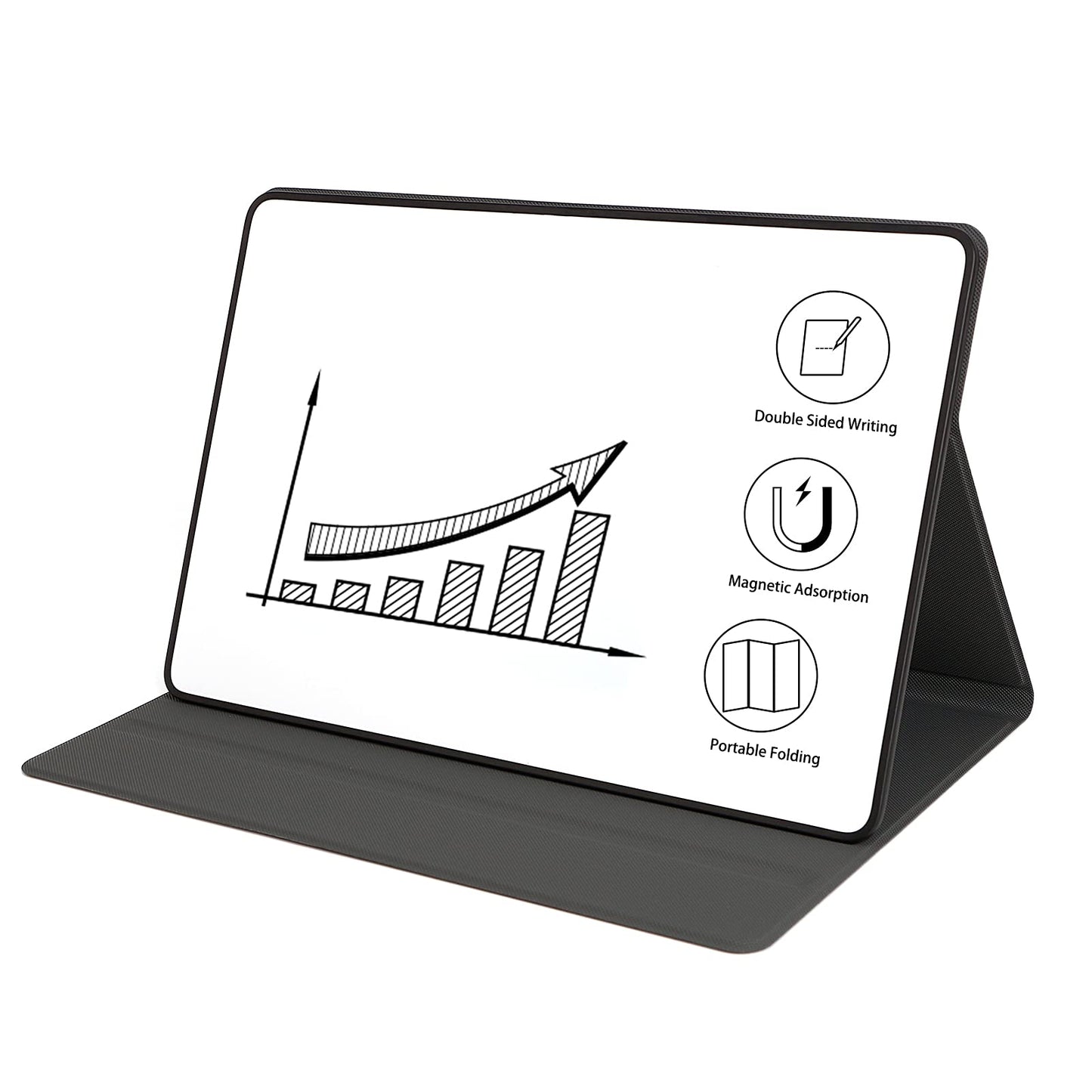 RAIN QUEEN Magnetisches Whiteboard tragbar – doppelseitig, 30 x 20 cm, Weiß