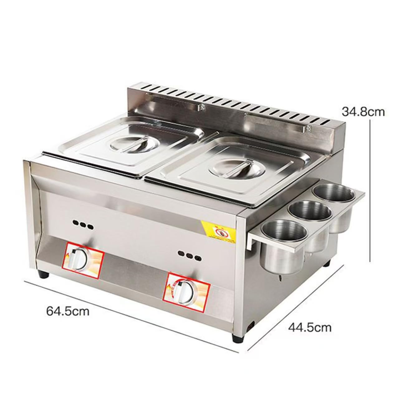 Generische Gasfritteuse 20L, Edelstahl Freistehender Gastro-Fritteuse mit Thermostat, Propan-Betrieb, für 4-6 Personen, Ideal für Pommes und Snacks