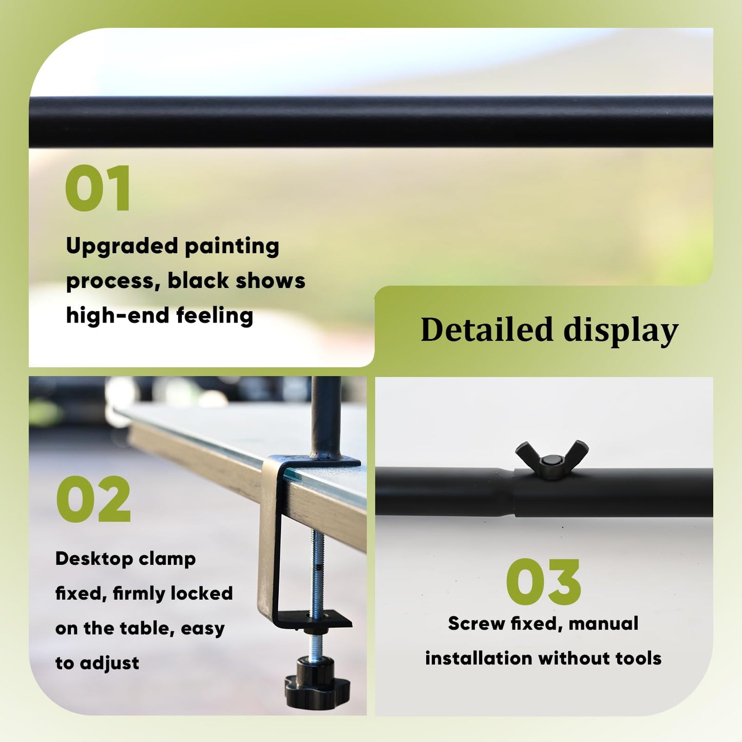 washrobots Verstellbar Tischbogen mit Klemmen 110CM-270CM Länge Tischstange Dekostange Adjustable Metal Over Table Hanging Rod Table Arch With Clamps Schwarz Metall Hochzeit Bogen Party-Dekoration