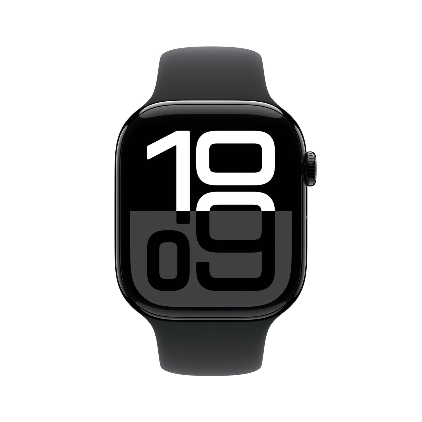 Apple Watch Series 10 (GPS 46 mm) Smartwatch mit Aluminiumgehäuse in Diamantschwarz und Sportarmband in Schwarz (M/L). Fitnesstracker, EKG App, Always-On Retina Display, Wasserschutz