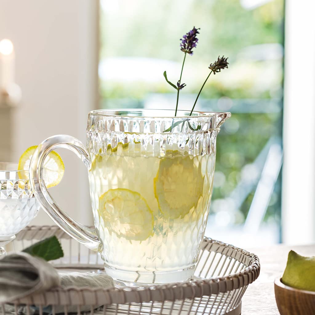 Villeroy und Boch - Boston Krug, exquisites, formschönes Gefäß für köstliche Getränke auf jedem Fest, Kristallglas, klar