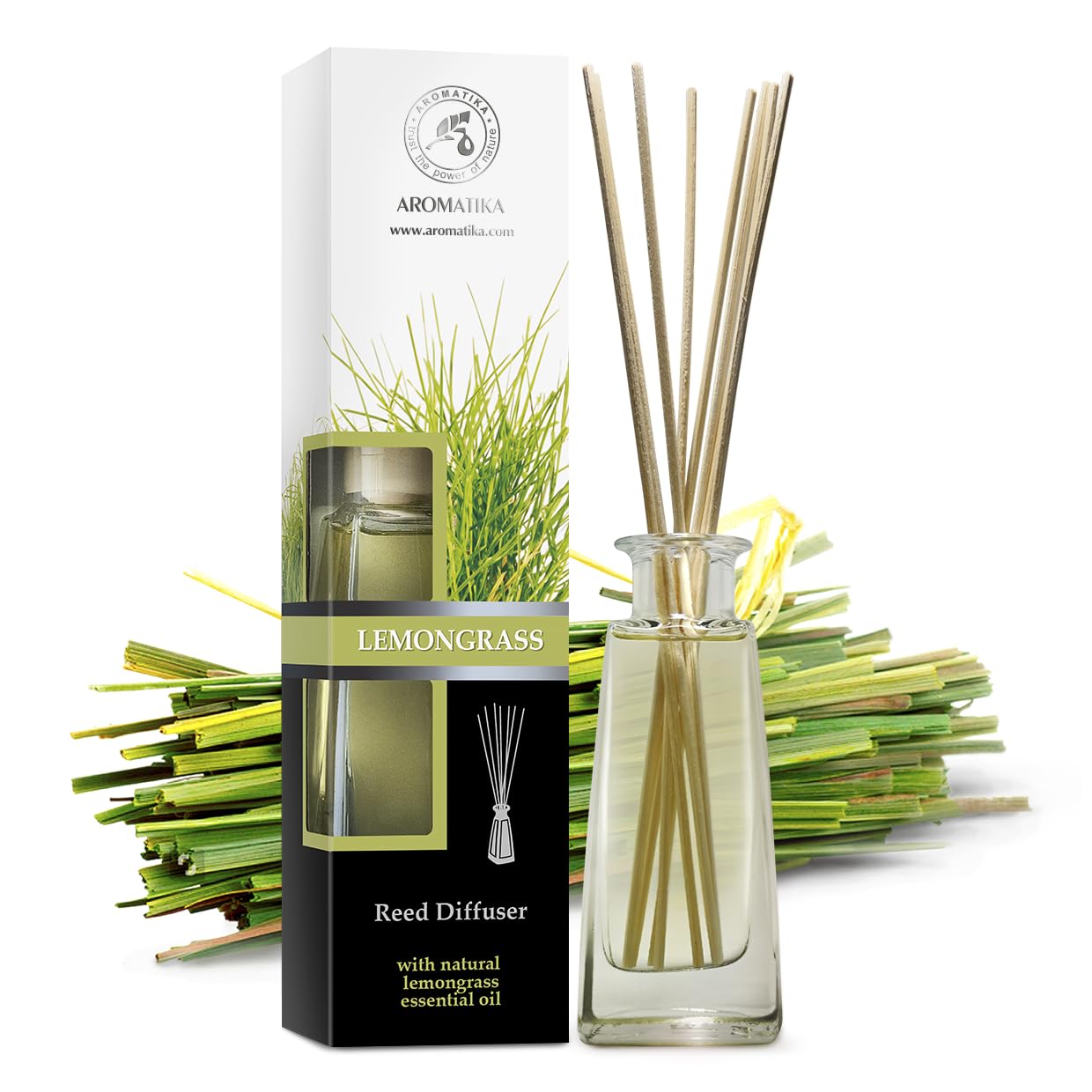 Raumduft Diffuser Zitronengras 100ml - Natürliches ätherisches Zitronengrasöl - Lufterfrischer - Raumbeduftung - Frischer und Langanhaltender Aroma