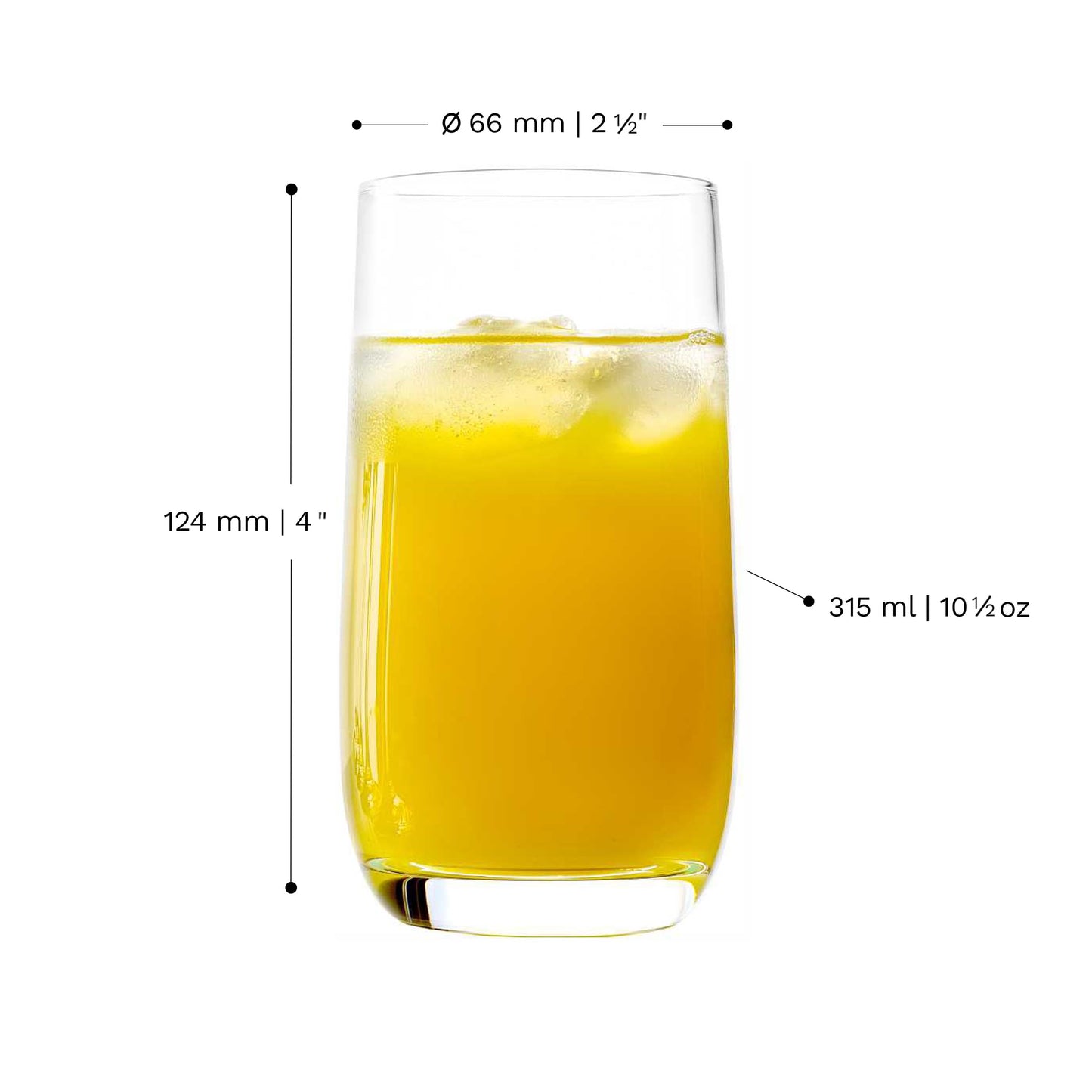 Stölzle Lausitz Saftgläser Weinland 6er-Set 315 ml – Hochwertige Allroundgläser für Saft, Wasser & Cocktails – Schlichte Wassergläser aus Kristallglas – Spülmaschinen- & Stoßfest, made in Germany