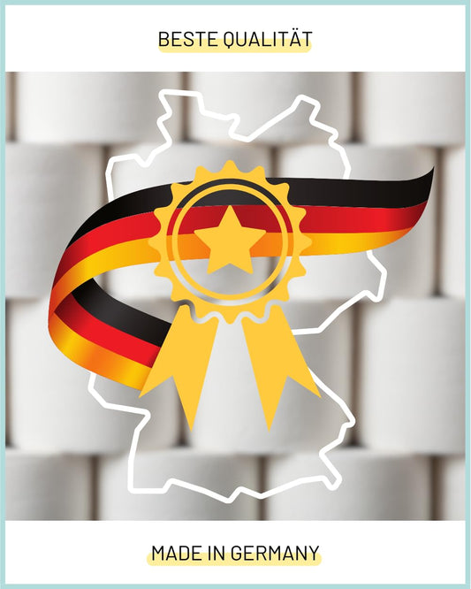 Glücksblatt Toilettenpapier KLASSISCH WEISS, 3-lagig, 48 Rollen x 150 Blatt, 100% Zellstoff, weiches Klopapier mit Glücks-Prägung, WC Papier, ideal für Camping, Verpackung aus mind. 30% PCR-Anteil