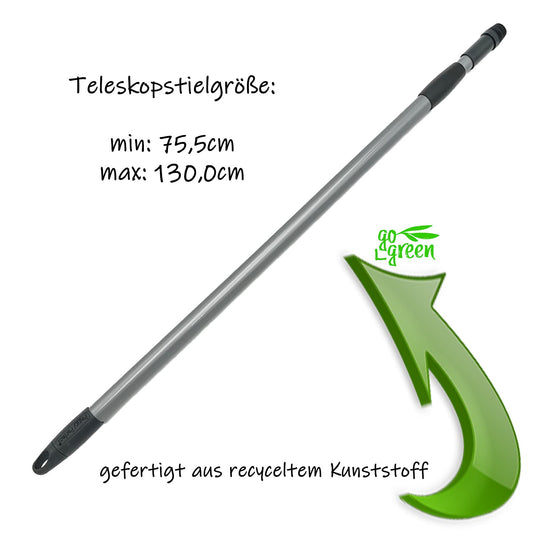 Peggy Perfect Premium Stubenbesen, Zimmer- Laminat- Parkett- Besen mit Rosshaar Besatz und Stoßkante. Gefertigt aus zertifiziertem, hochwertigem Buchenholz - inklusive Teleskopstiel mit Aufhänge Öse.